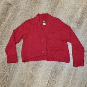 Tea Collection Red High Low Cardigan/Sweater